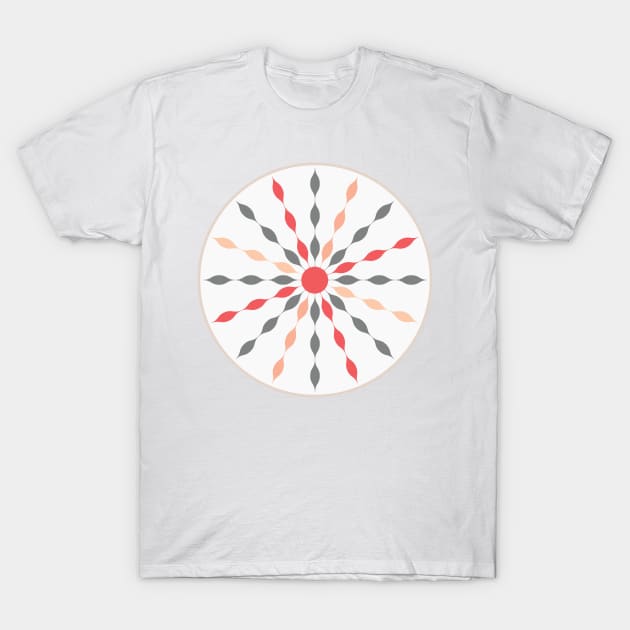 Minimalist Sun Mandala T-Shirt by IngaDesign